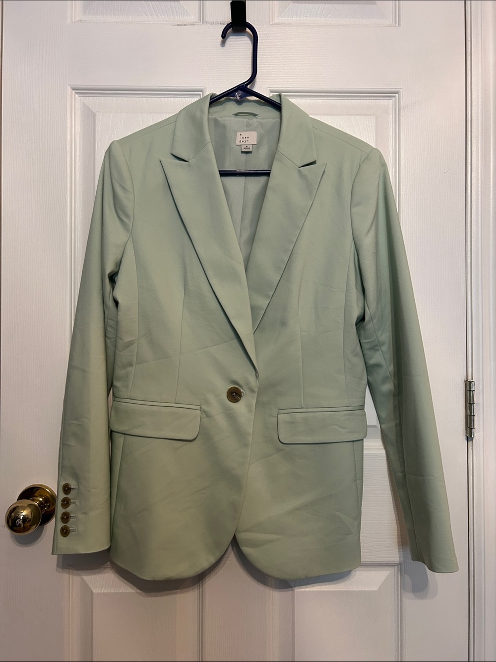 A New Day Mint Green Single-Button Blazer